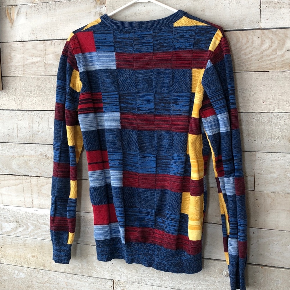 Desigual Vibrant Colour Block Blue Sweater - Picture 2 of 7